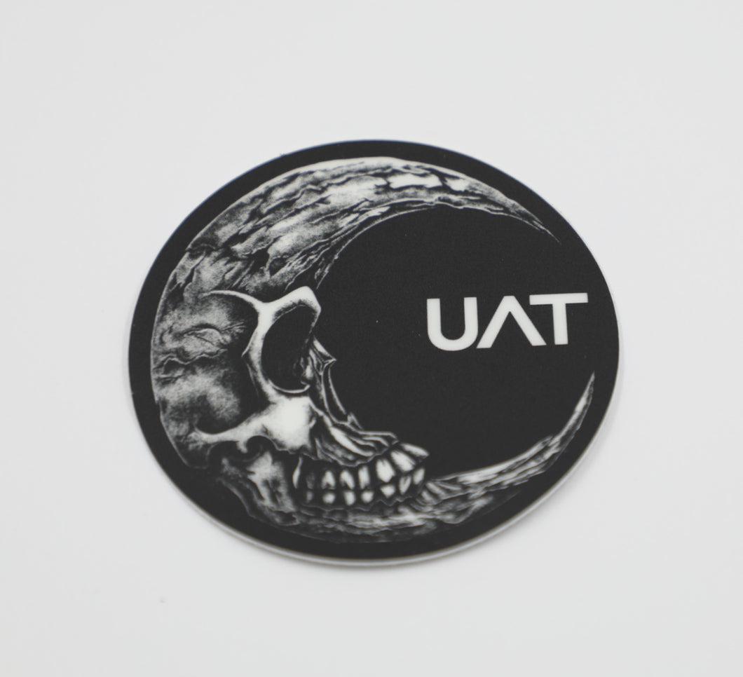 UAT Moon Skull Glow-in-the-Dark Sticker